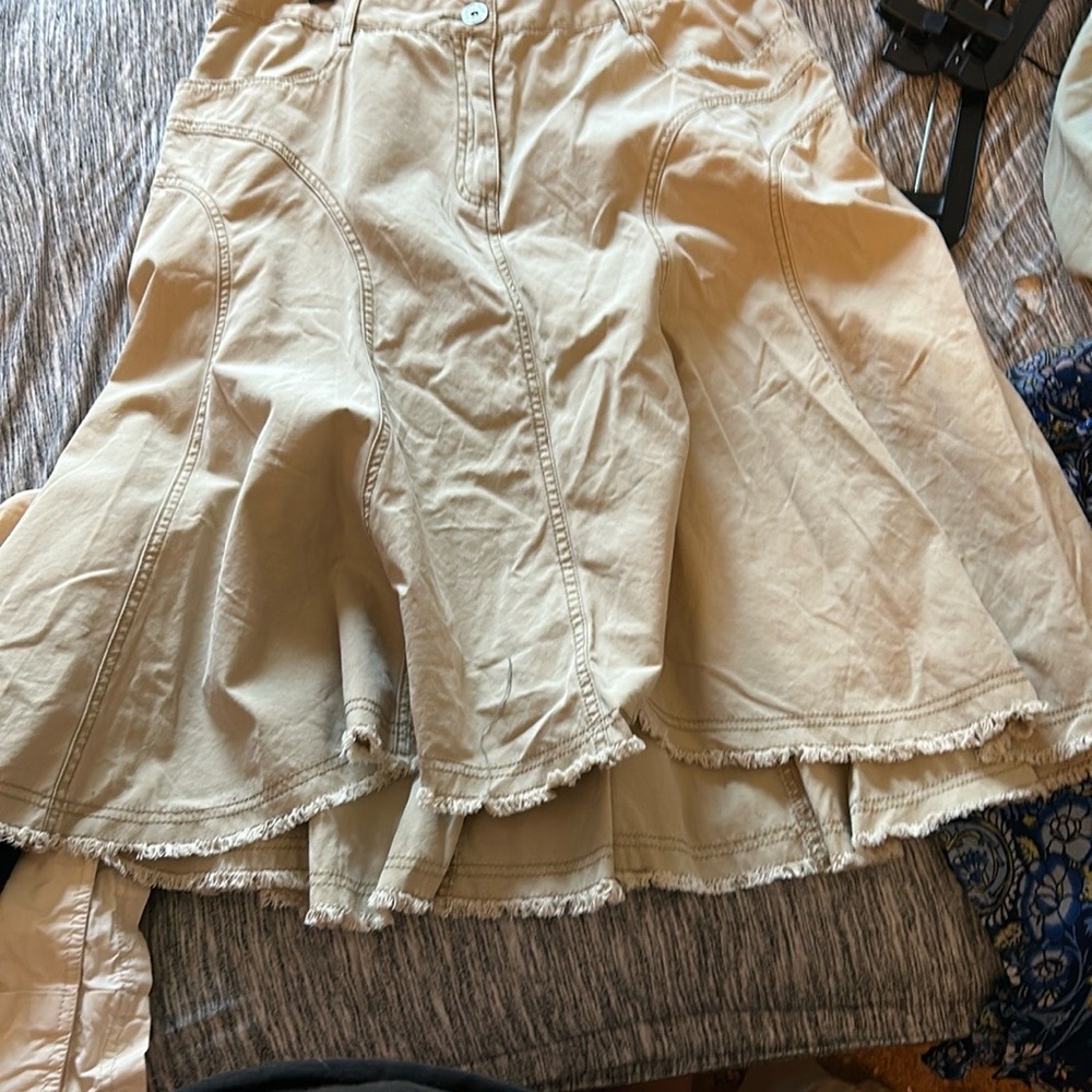 Faded Glory Beige Flared Skirt